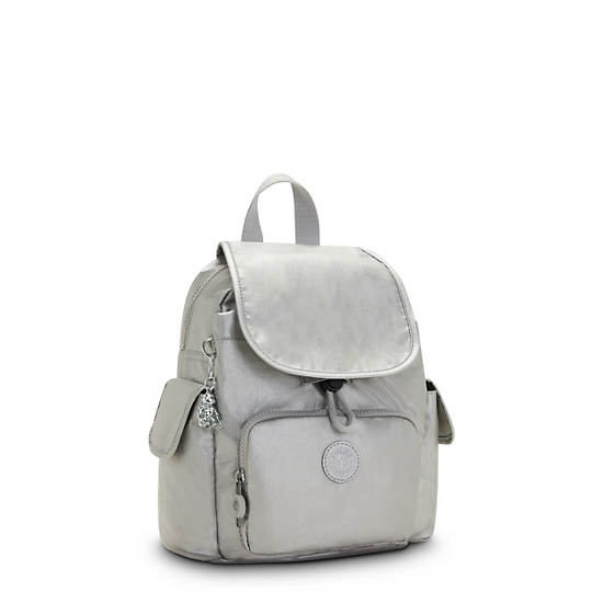 Sacs À Dos Kipling City Pack Mini Classiche Metallic Argent | FR 1734YX